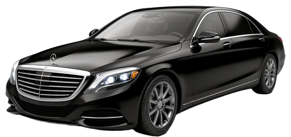 Black Mercedes-Benz S-Class executive sedan