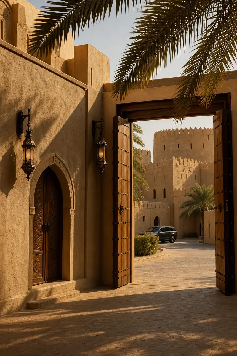 The gates of Nizwa Fort in Oman